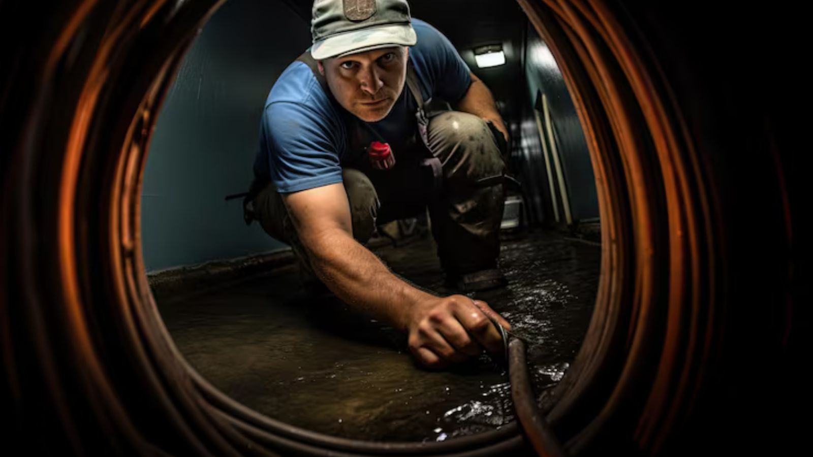 Sewer inspection camera reel and monitor